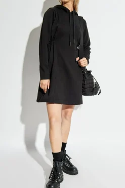Moncler BLACK Sweatshirt dress with logo
