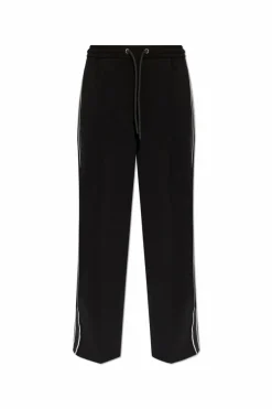 Moncler BLACK Trousers with side stripes