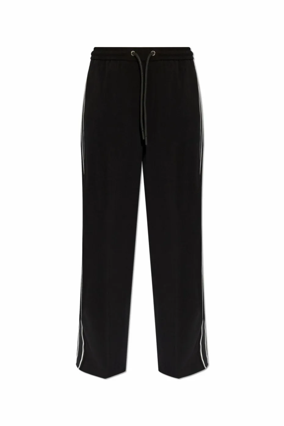 Moncler BLACK Trousers with side stripes