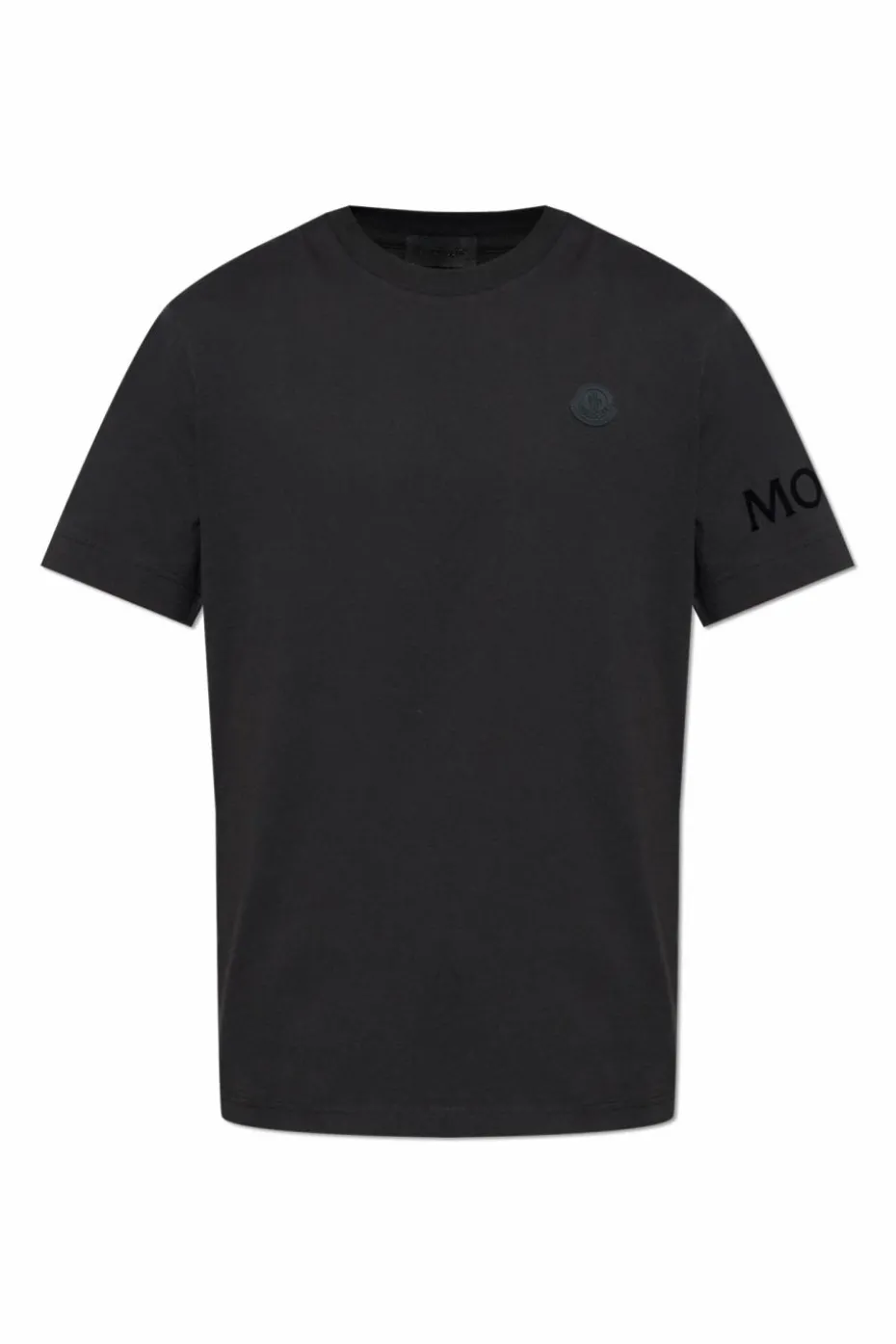 Moncler BLACK T-shirt with logo patch