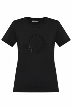 Moncler BLACK T-shirt with logo