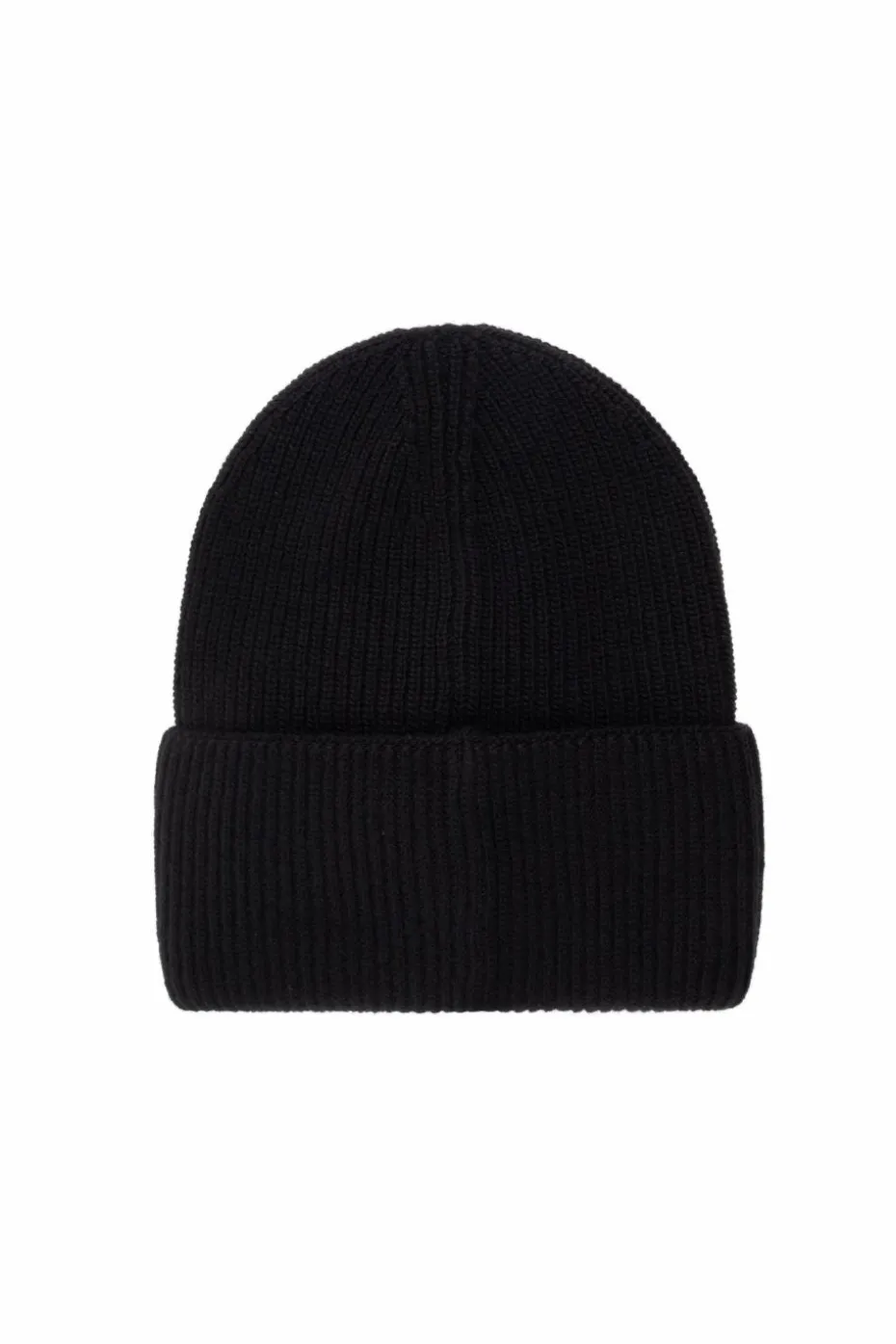Moncler BLACK Wool beanie with logo patch