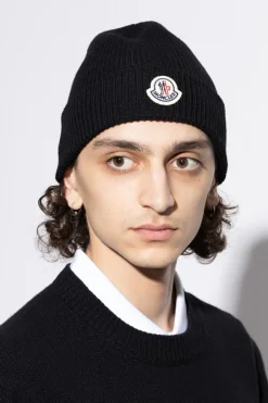Moncler BLACK Wool hat