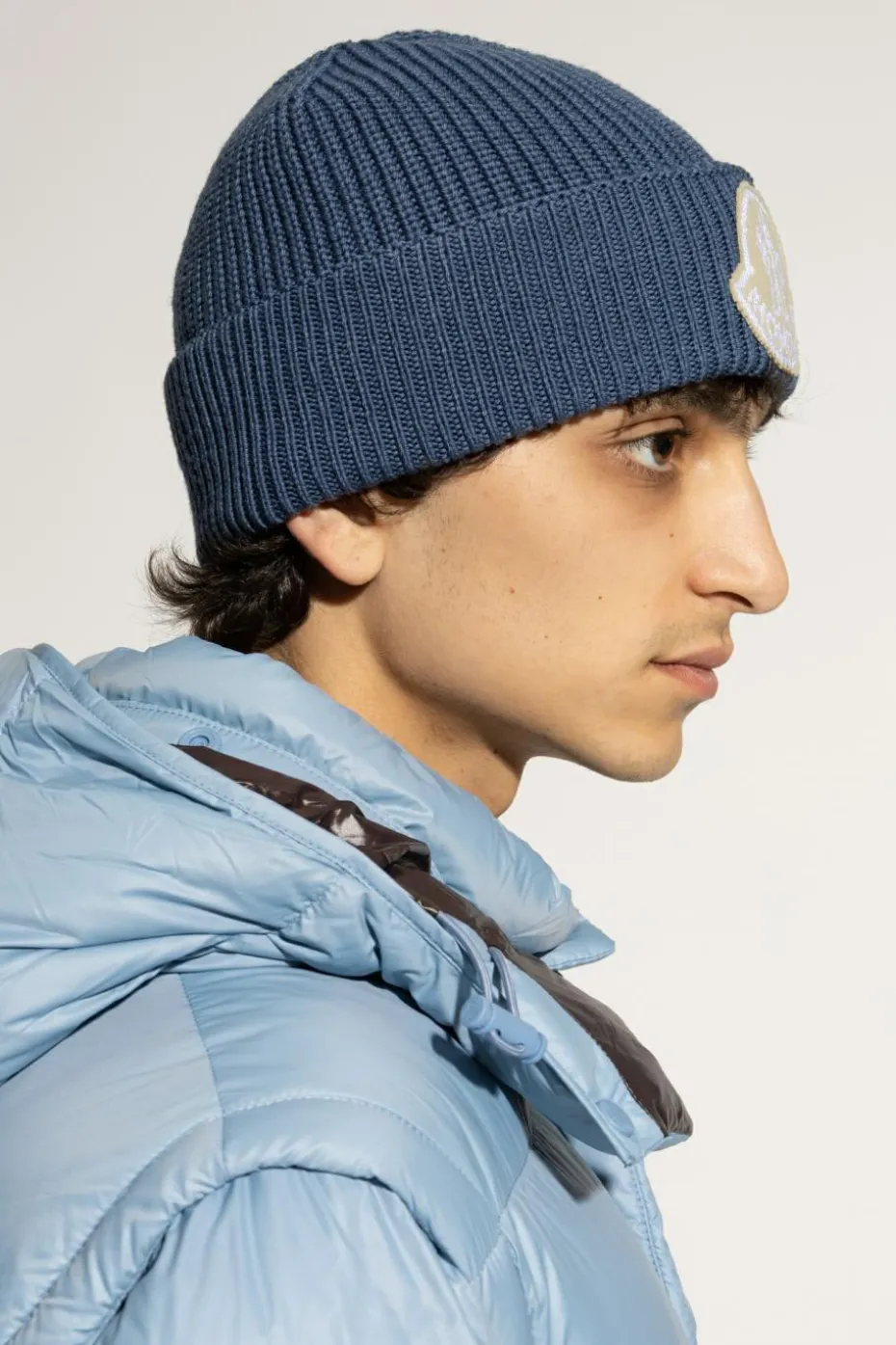 Moncler BLUE Cap with logo patch