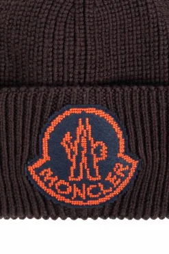 Moncler BROWN Cap with logo patch