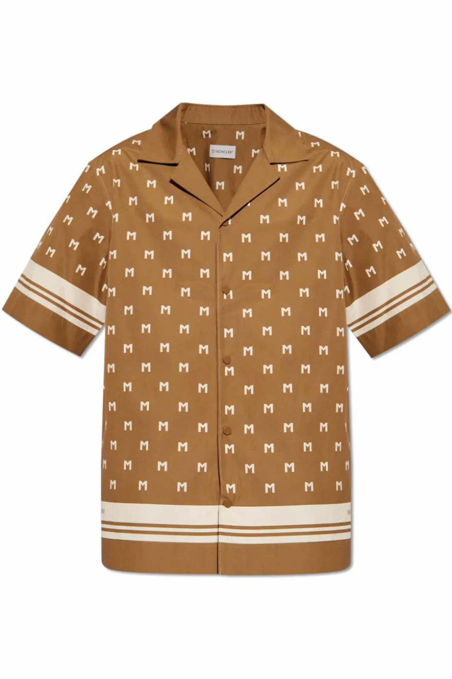 Moncler BROWN Cotton shirt with monogram