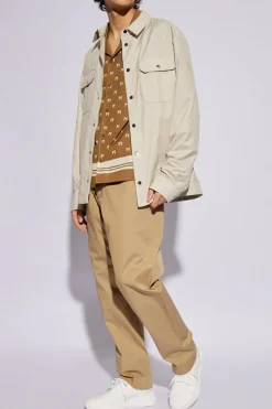 Moncler BROWN Cotton shirt with monogram