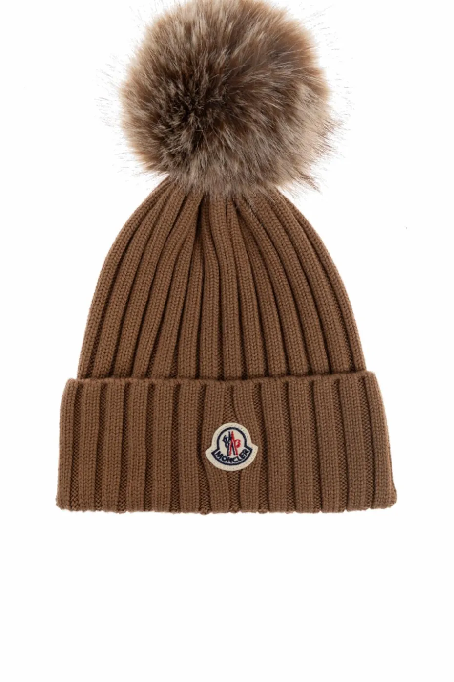 Moncler BROWN Pom-pom beanie
