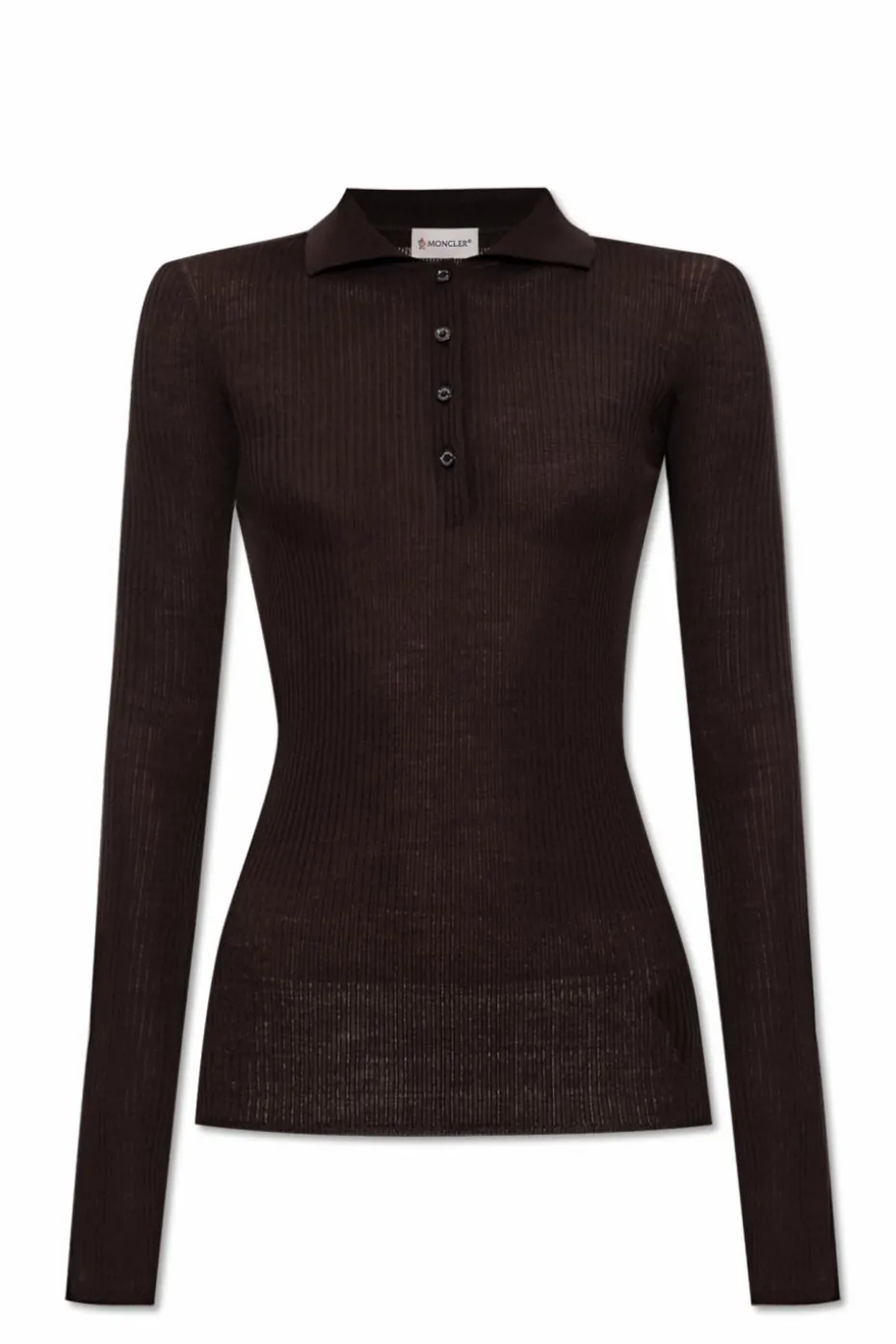 Moncler BROWN Wool polo