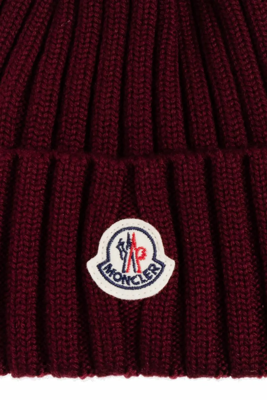 Moncler BURGUNDY Pom-pom hat