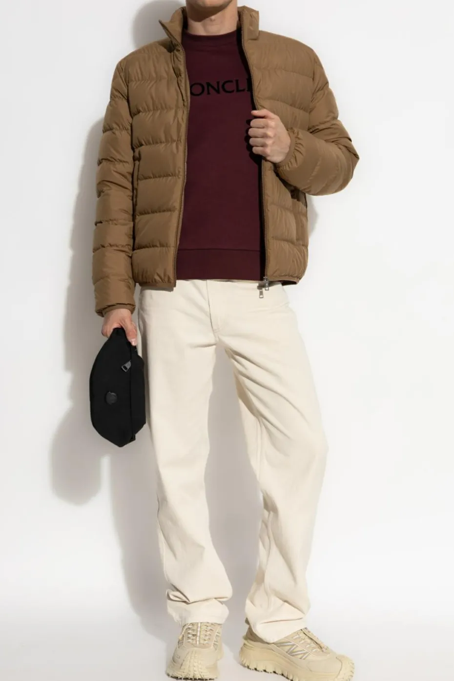 Moncler BURGUNDY Sweatshirt with logo