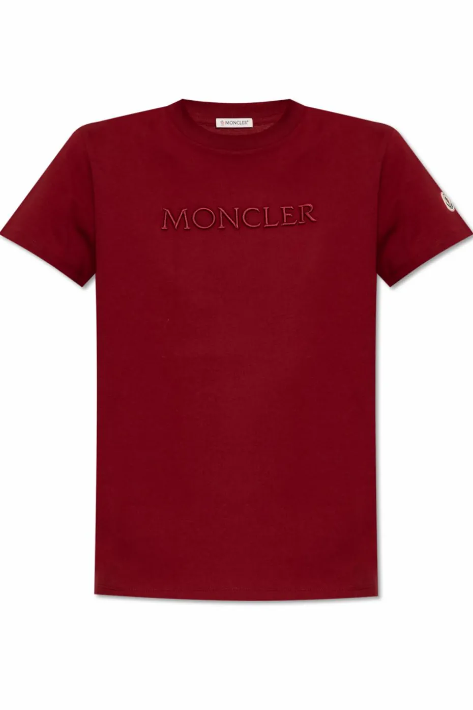 Moncler BURGUNDY T-shirt with logo
