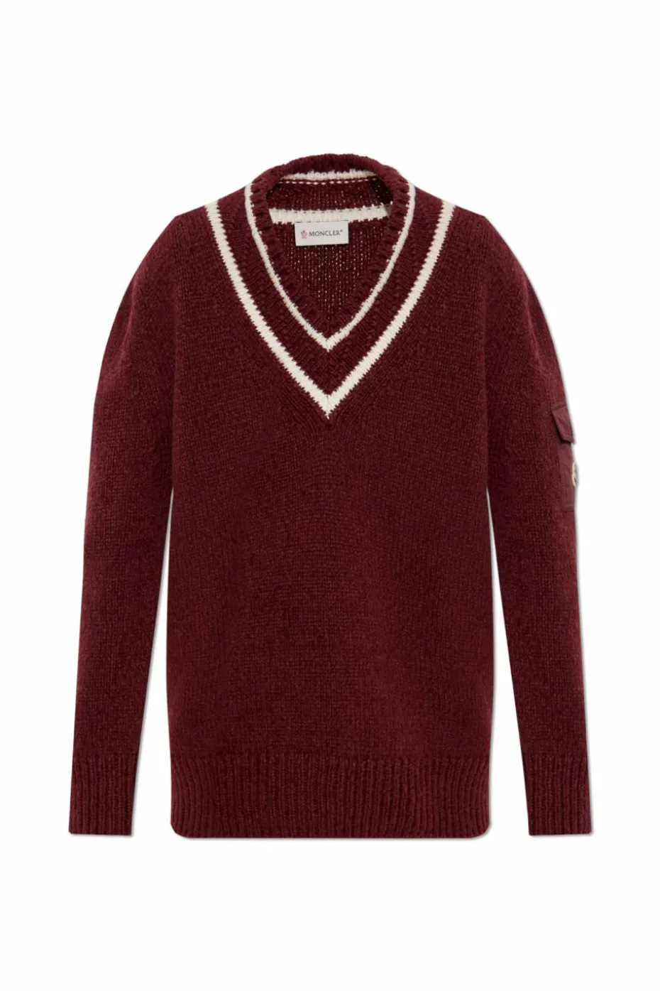 Moncler BURGUNDY Wool sweater