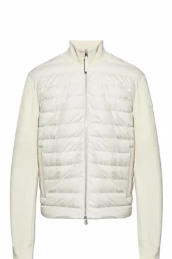 Moncler cream Cardigan with down insert