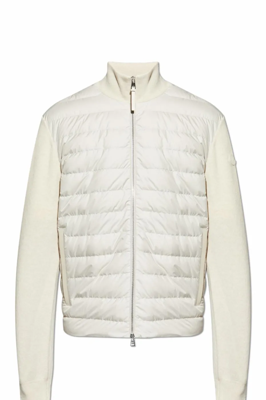 Moncler cream Cardigan with down insert