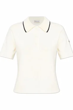 Moncler cream Cotton polo
