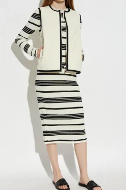 Moncler cream Dress with stripe pattern