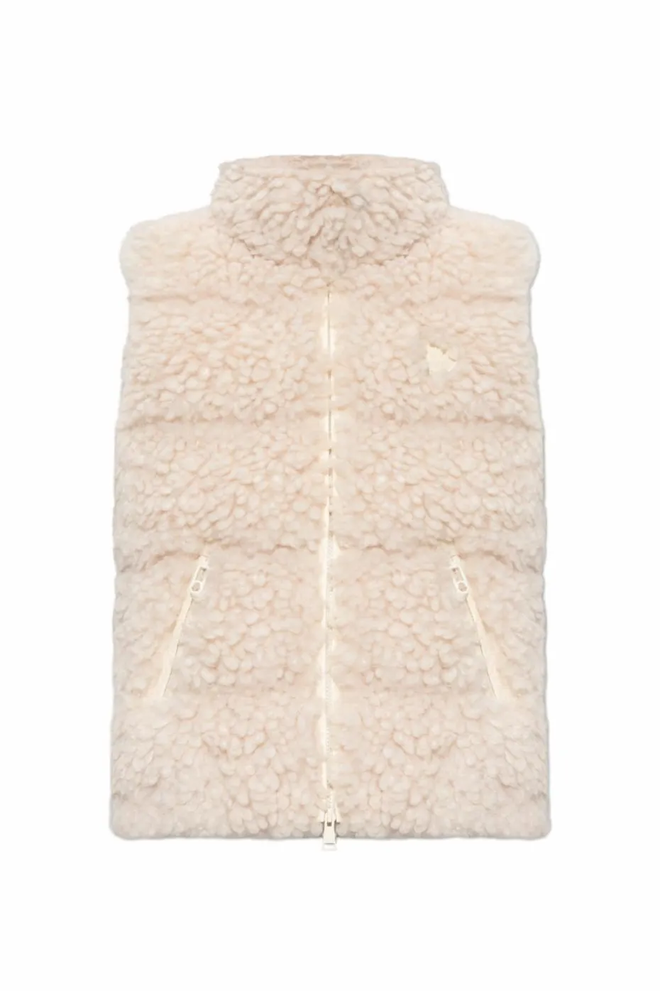 Moncler cream Faux fur vest
