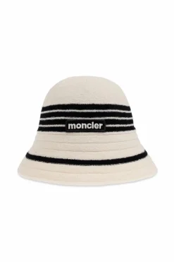 Moncler cream Hat with logo