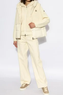 Moncler cream Hooded vest Floy