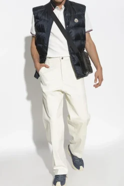 Moncler cream Pants with logo