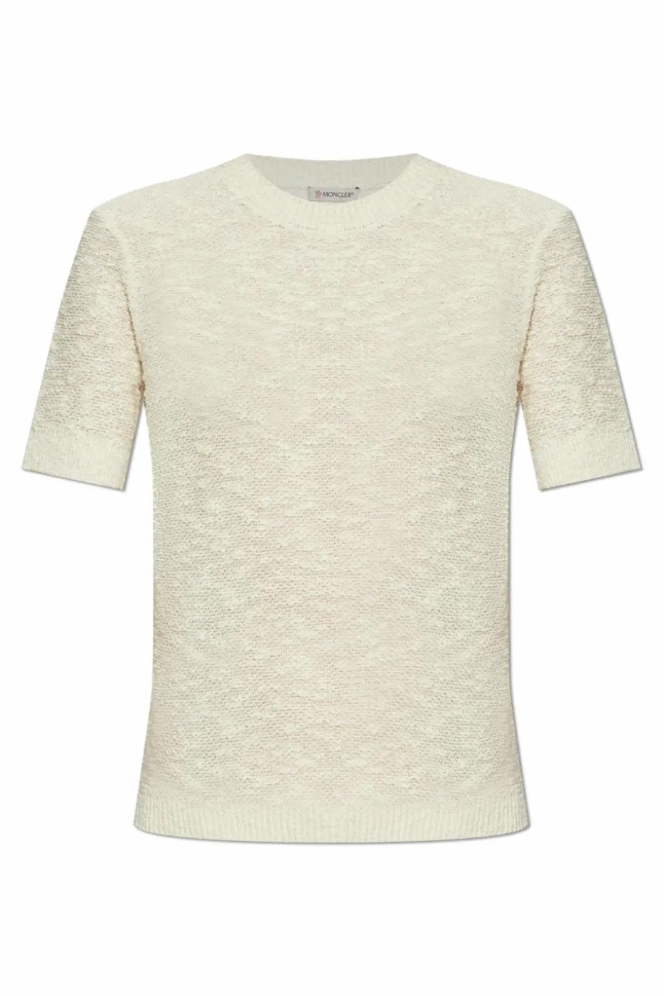 Moncler cream Sweater with shimmering thread