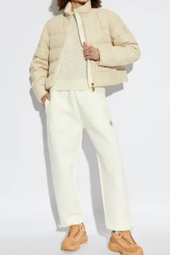 Moncler cream Sweater with shimmering thread