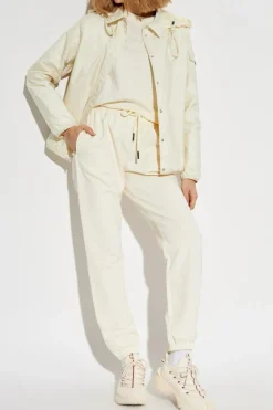 Moncler cream Sweatpants with logo