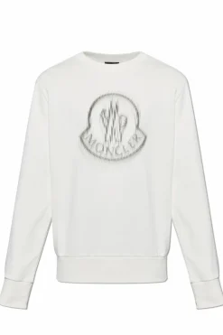 Moncler cream Sweatshirt with logo