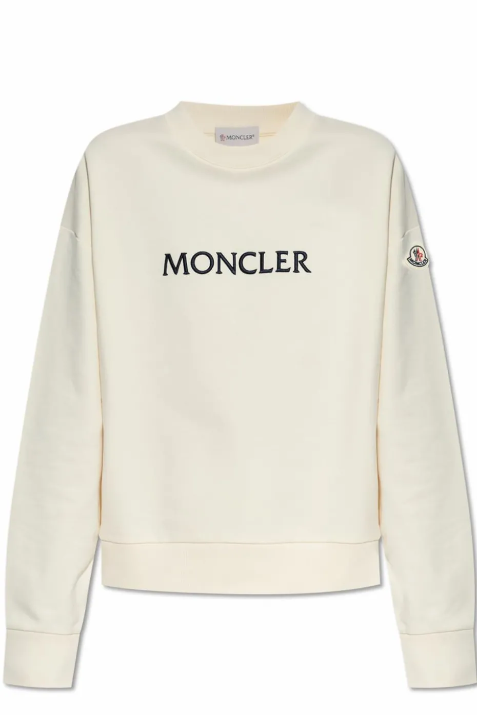 Moncler cream Sweatshirt with Logo
