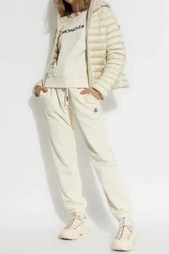 Moncler cream Sweatshirt with Logo