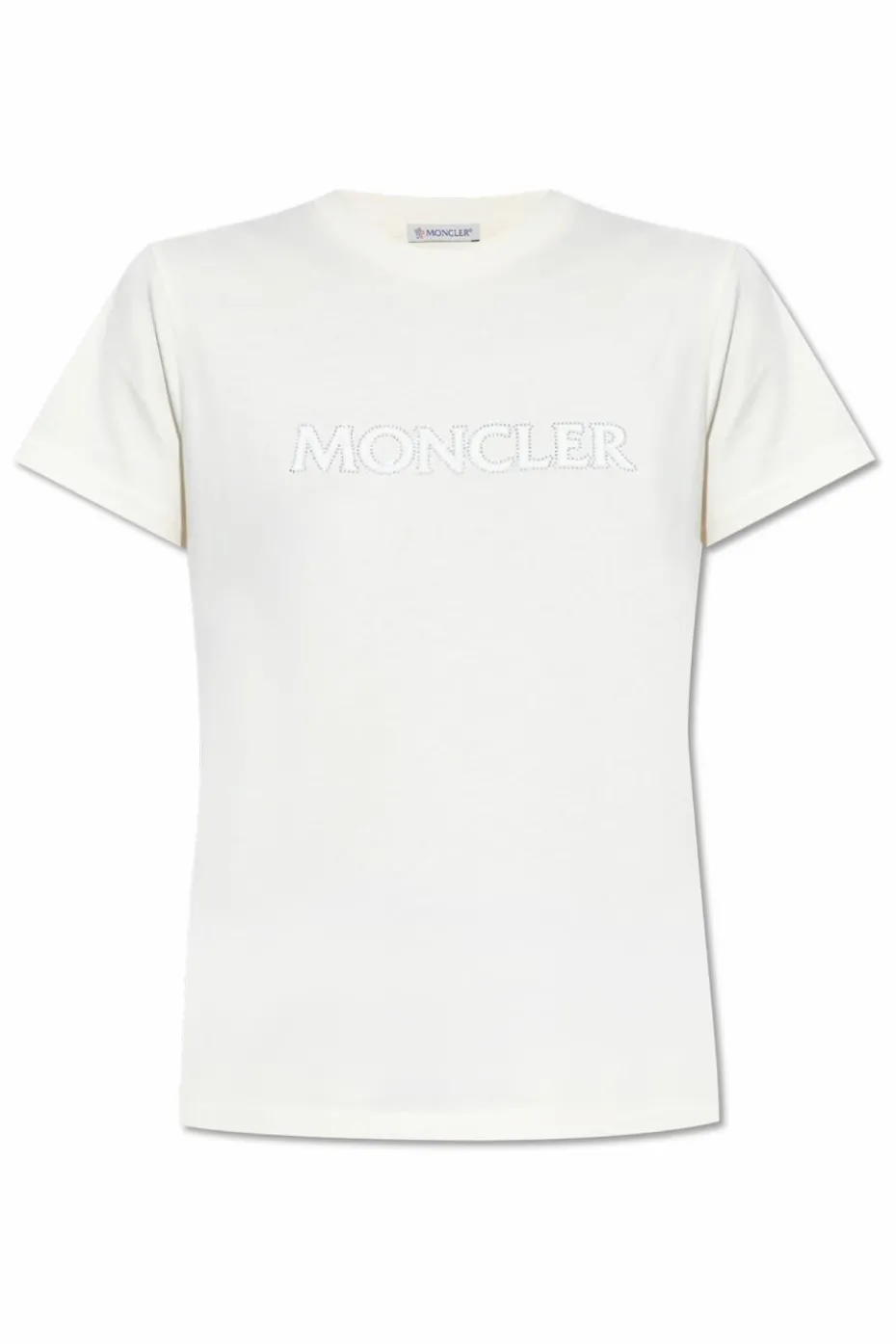 Moncler cream T-shirt with logo