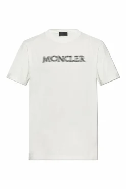 Moncler cream T-shirt with logo