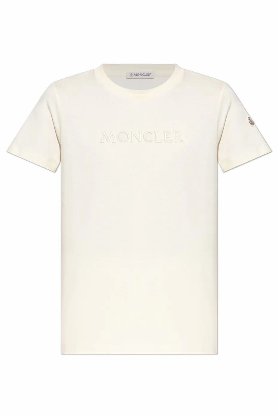 Moncler cream T-shirt with logo