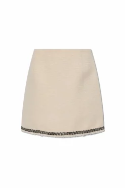 Moncler cream Tweed skirt