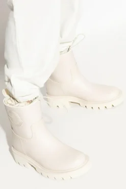 Moncler cream Wellington boots `Kickstreeam`