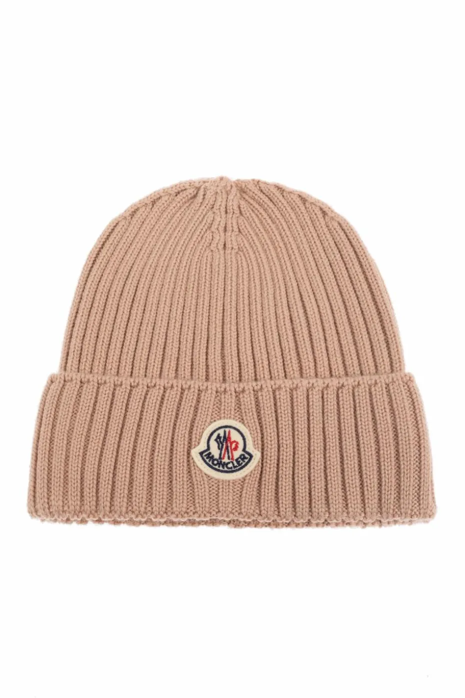 Moncler Enfant beige Cap with logo patch