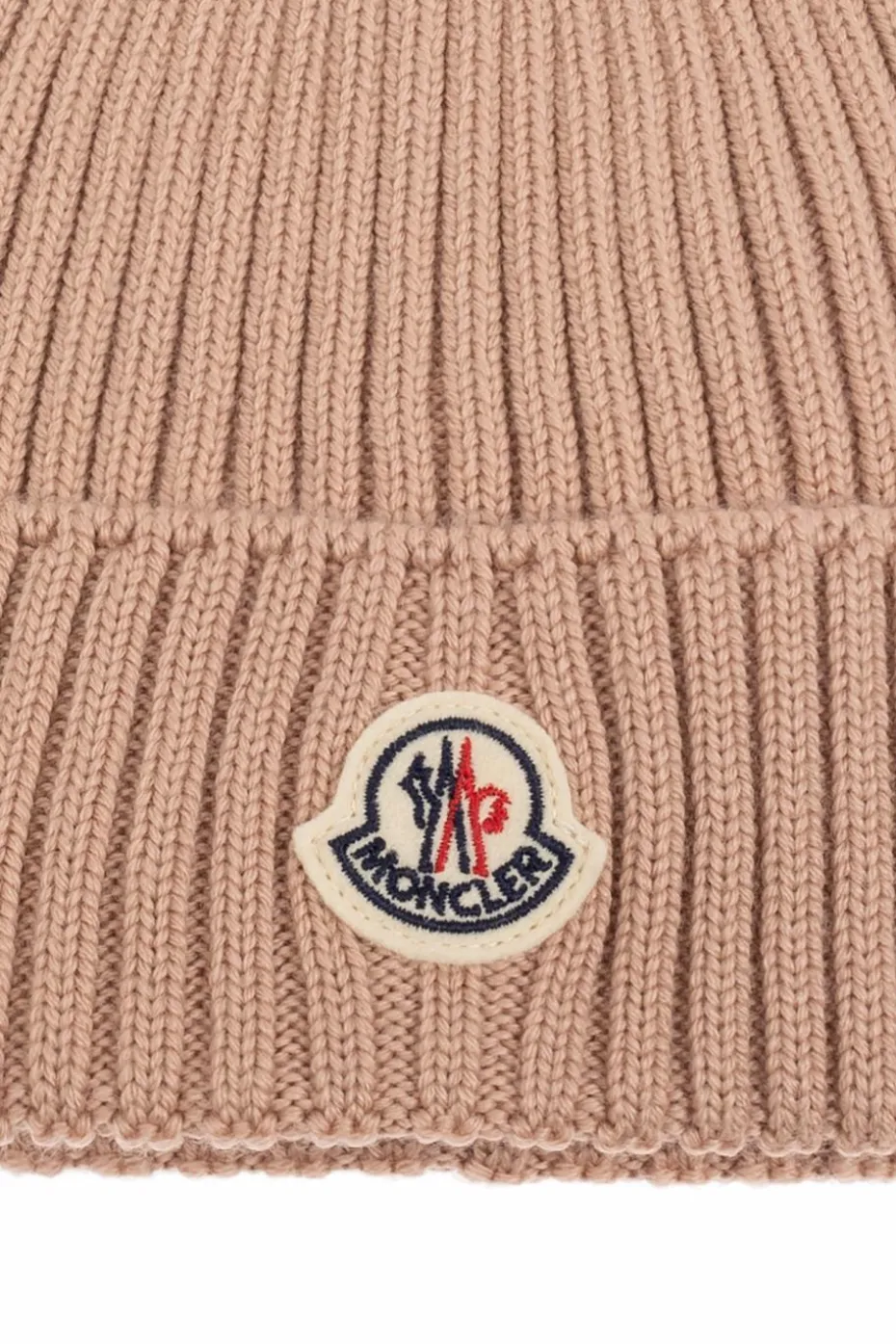 Moncler Enfant beige Cap with logo patch