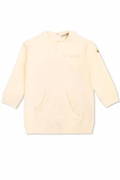 Moncler Enfant beige Dress with a pocket