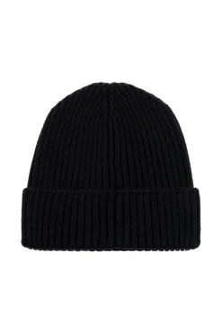 Moncler Enfant BLACK Cap with logo patch