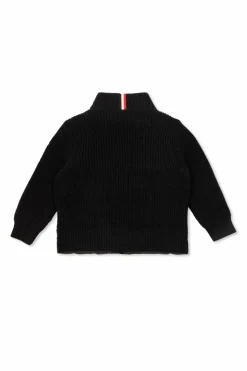 Moncler Enfant BLACK Cardigan with quilted front