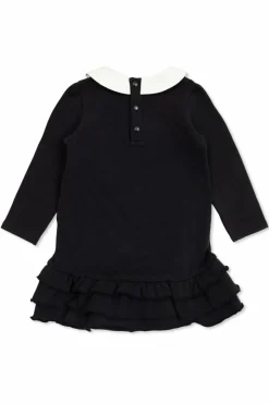 Moncler Enfant BLACK Dress with collar