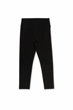 Moncler Enfant BLACK Leggings with logo patch