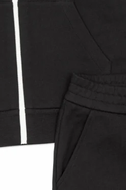 Moncler Enfant BLACK Set: Sweatshirt and Sweatpants