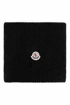 Moncler Enfant BLACK Set: scarf and gloves