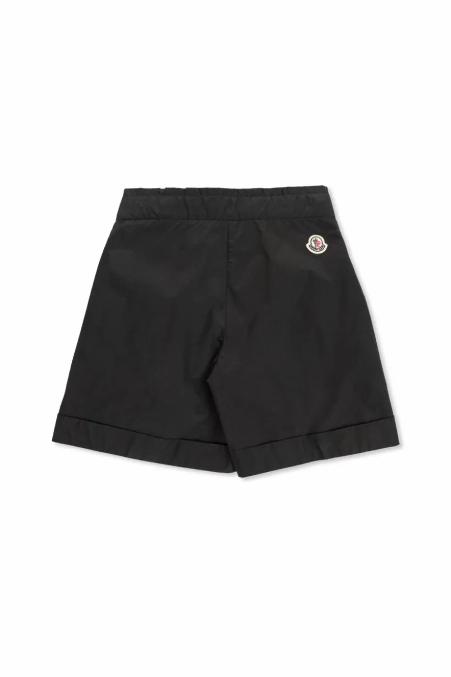 Moncler Enfant BLACK Shorts with rolled-up legs