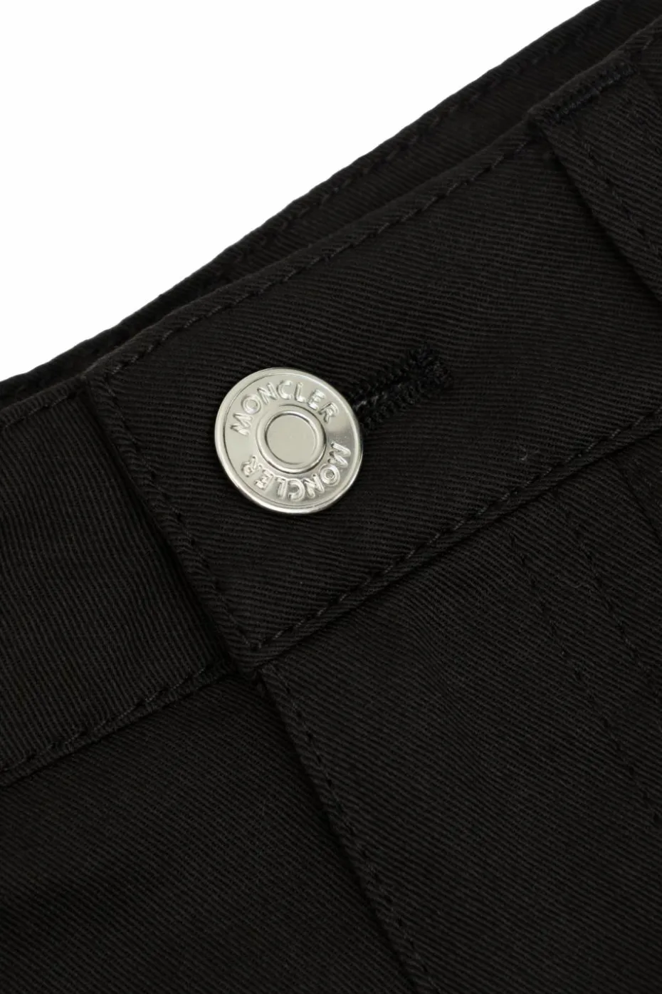 Moncler Enfant BLACK Shorts with logo patch