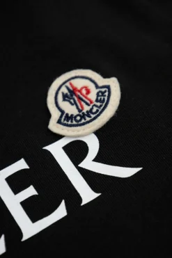 Moncler Enfant BLACK T-shirt with logo