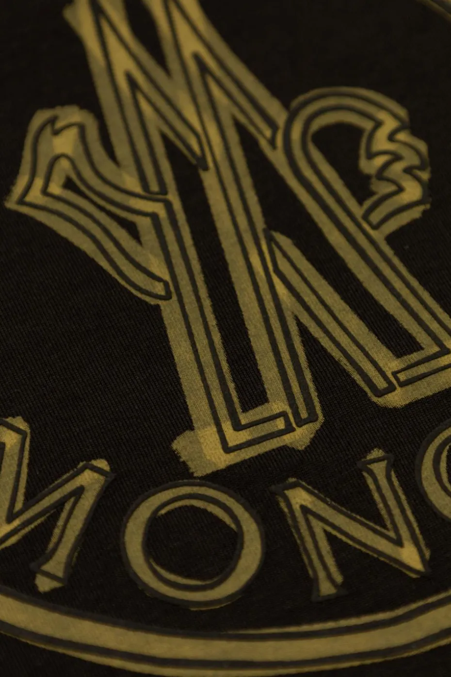 Moncler Enfant BLACK T-shirt with printed logo