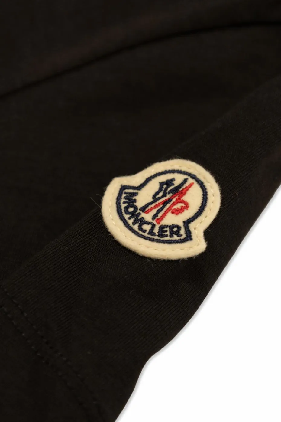 Moncler Enfant BLACK T-shirt with printed logo